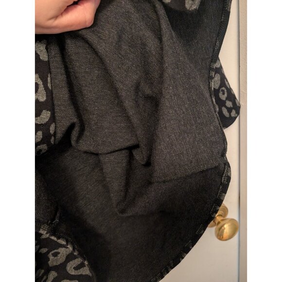 Shannon Passero Tunic Sweater, Grey/Black Leopard Print, Size XS - Picture 4 of 6